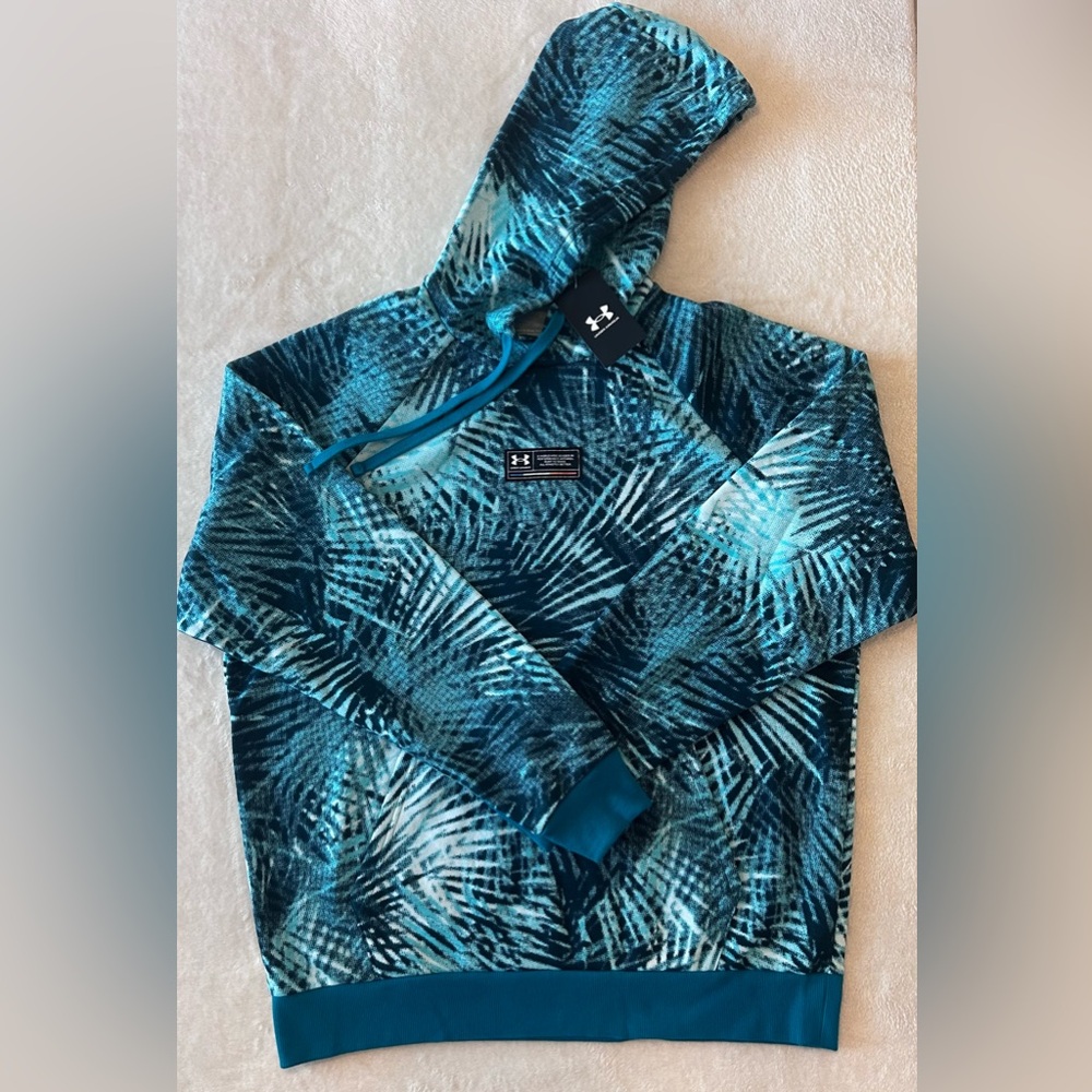 Under Armour Teal and Black Pattern Hoodie